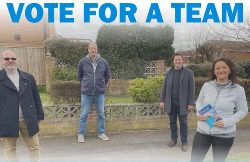 Our local council candidates with Tees Valley Mayor Ben Houchen