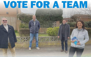 Our local council candidates with Tees Valley Mayor Ben Houchen